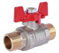 КРАНЫ ШАРОВЫЕ ROMMER 1/2", НР/НР, ручка бабочка