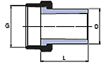ПЛАСТМАССОВЫЙ ШТУЦЕР С ПЕРЕКИДНОЙ ГАЙКОЙ EKOPLASTIK 20*3/4”