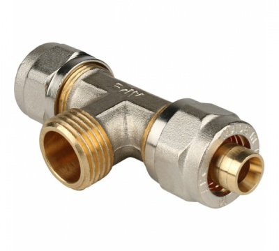 Тройник-переходник с наружной резьбой