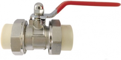 ШАРОВОЙ КРАН EKOPLASTIK МЕТАЛЛИЧЕСКИЙ С ПЛАСТИКОВЫМИ РАСТРУБАМИ