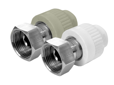 Муфта переходная с метал. вставкой и накидной гайкой FDPlast